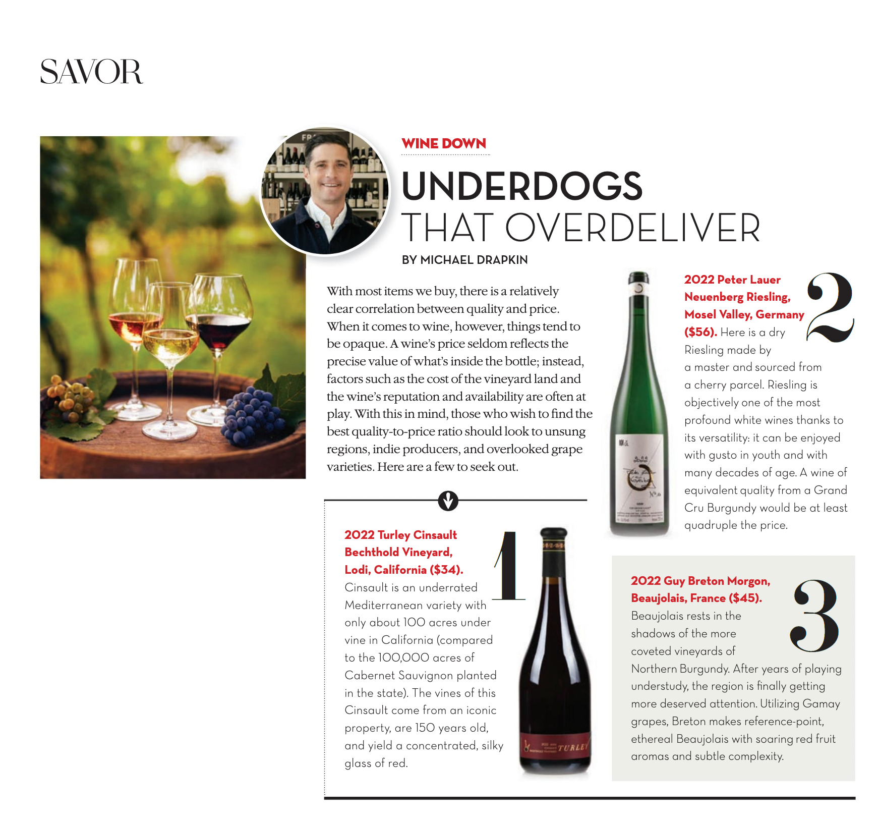 Palm Beach Illustrated article by Michael Drapkin of West Palm Wine Co.