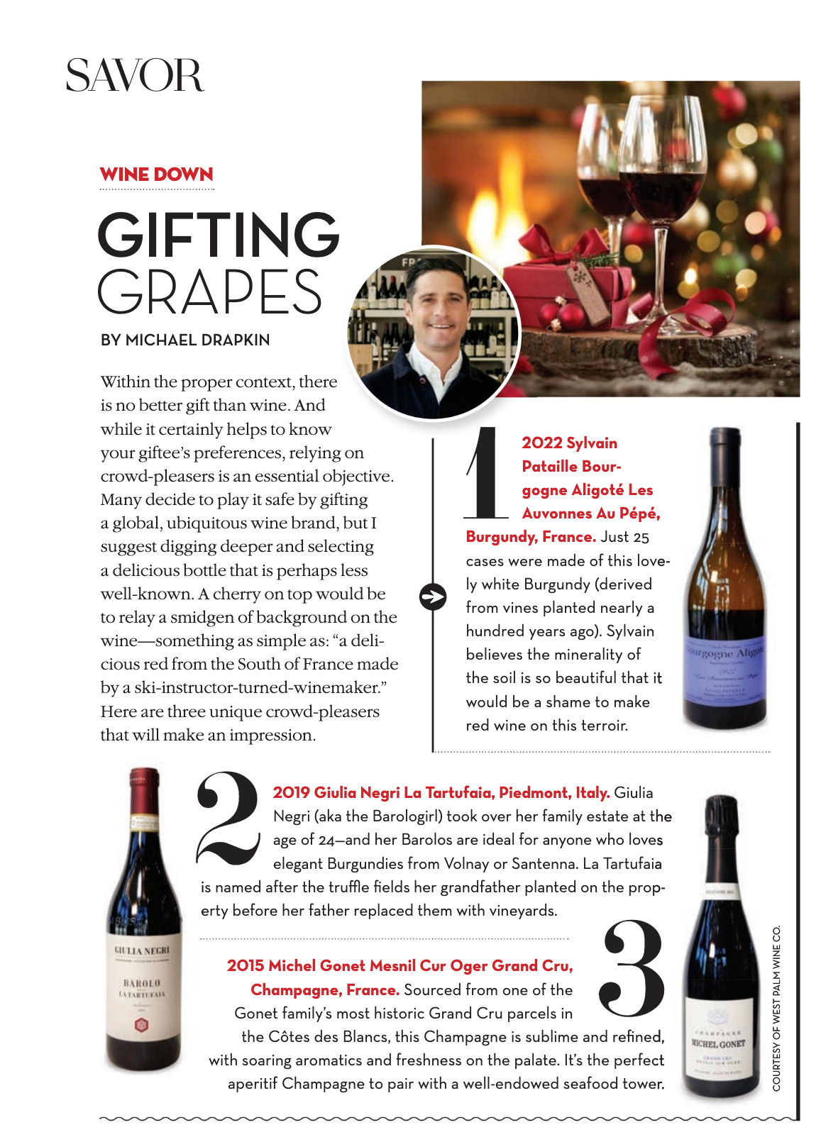 Palm Beach Illustrated article by Michael Drapkin of West Palm Wine Co.