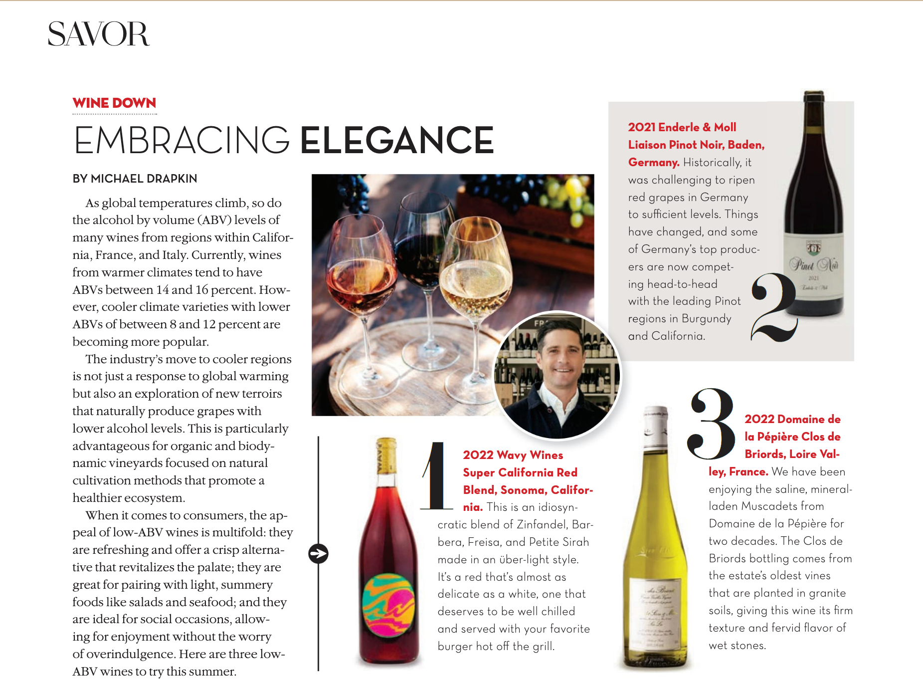 Palm Beach Illustrated article by Michael Drapkin of West Palm Wine Co.