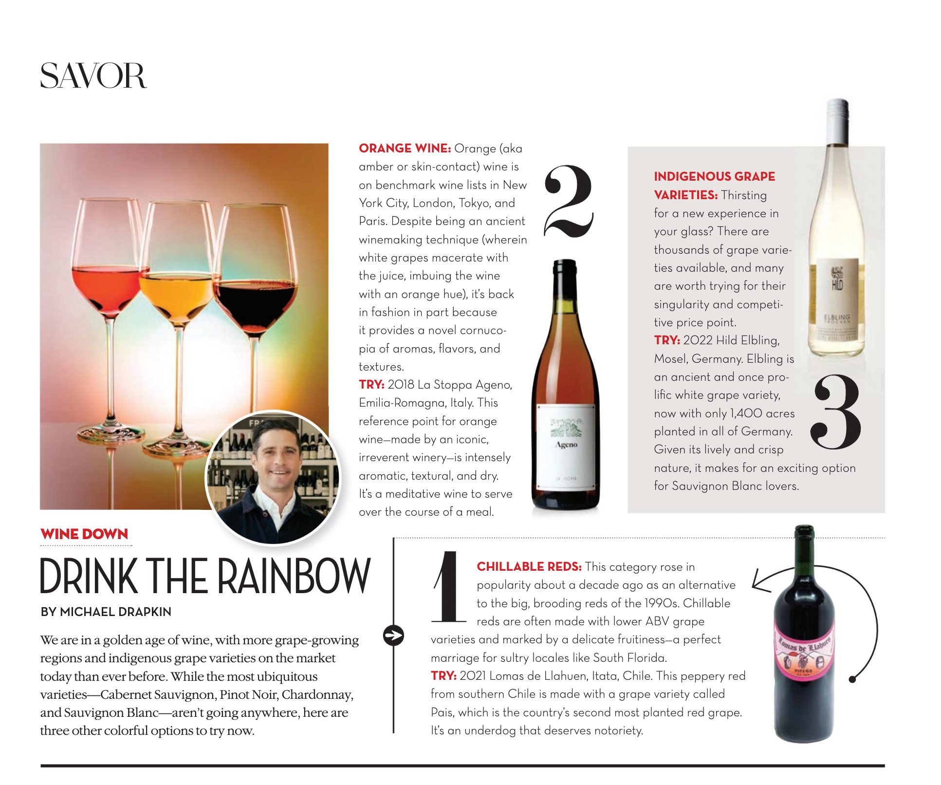 Palm Beach Illustrated article by Michael Drapkin of West Palm Wine Co.