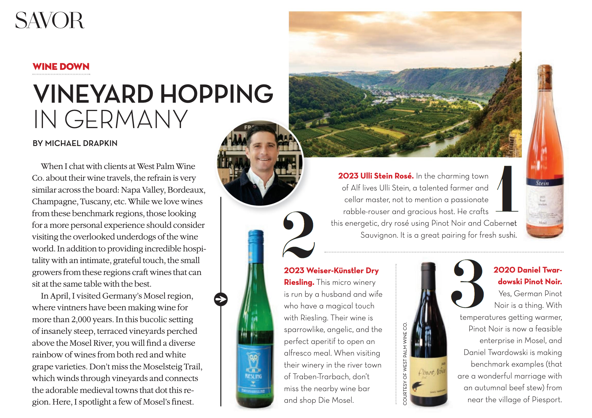 Palm Beach Illustrated article by Michael Drapkin of West Palm Wine Co.