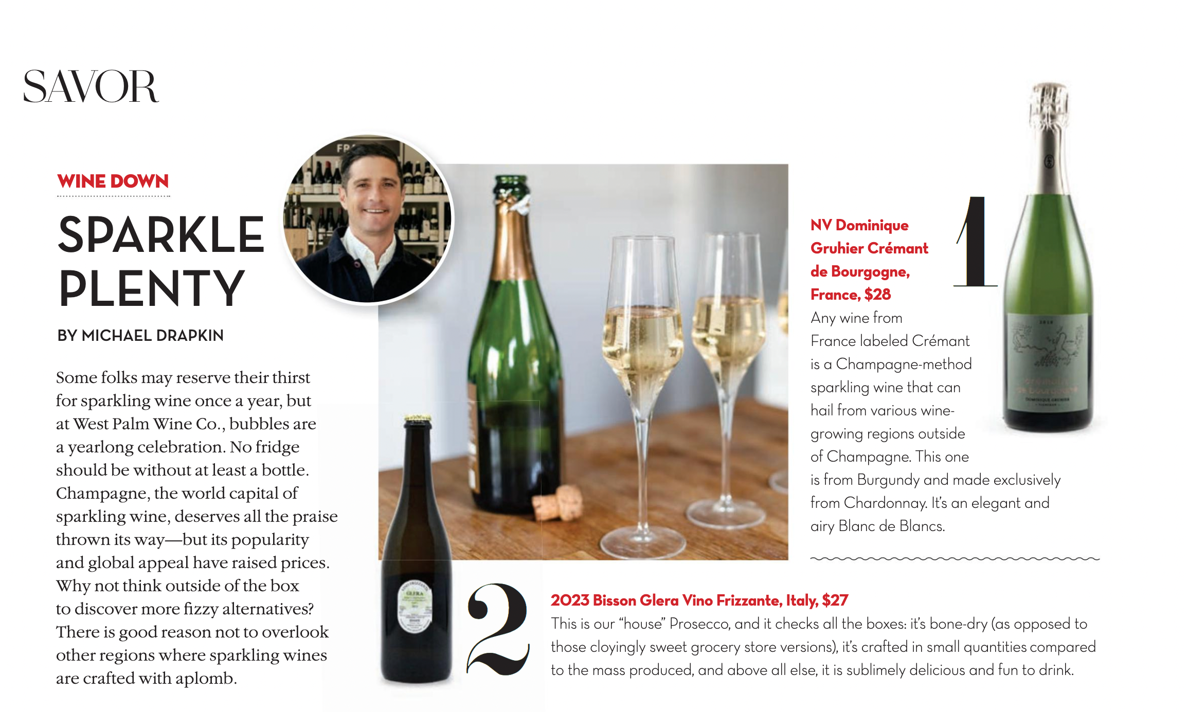 Palm Beach Illustrated article by Michael Drapkin of West Palm Wine Co.