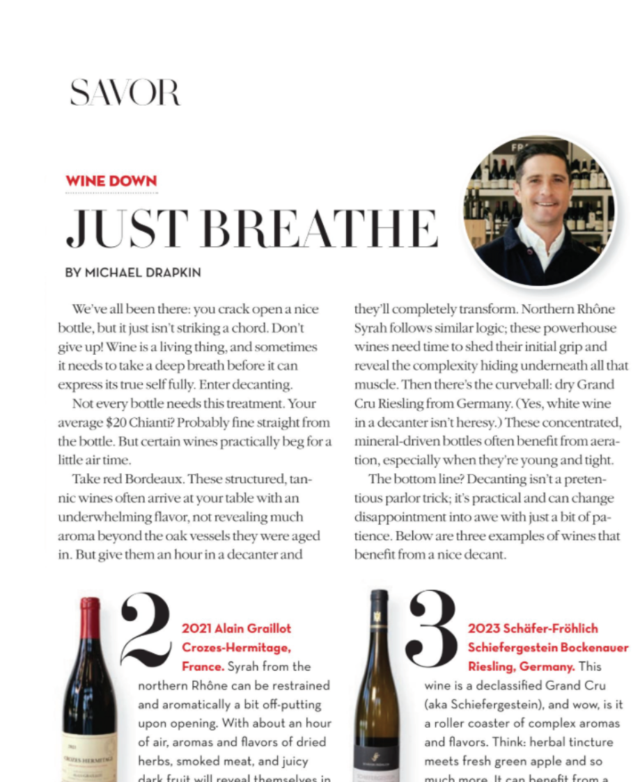 Michael Drapkin of West Palm Wine Co. for Palm Beach Illustrated Savor