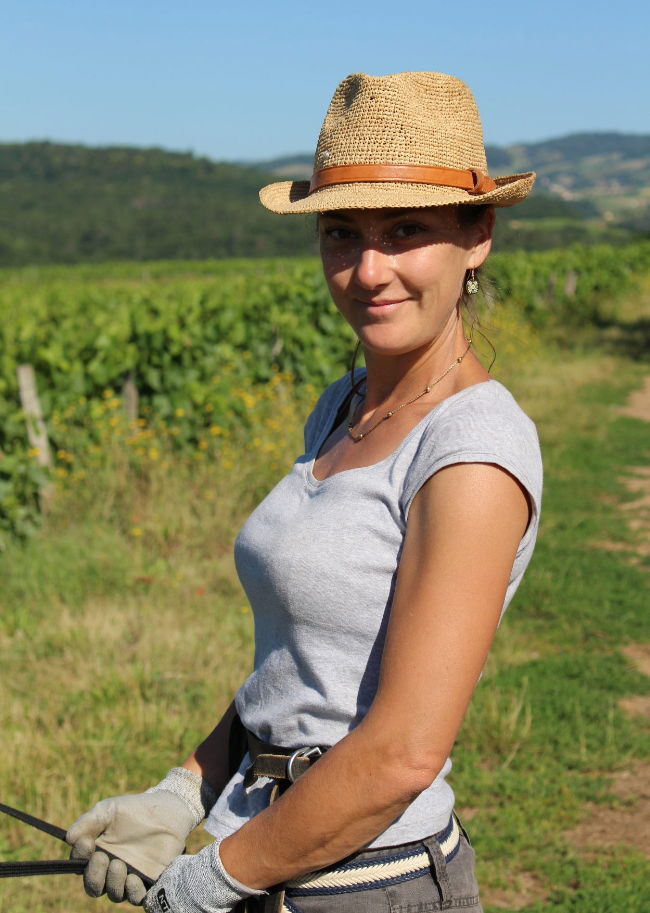 Nathalie Banes, vigneronne in southern Beaujolais
